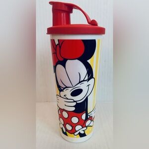 Tupperware Disney Minnie Mouse Tumbler 16oz Flip Top Airtight Spill Proof